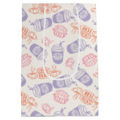 FRIENDS™ | Pastel Central Perk Pattern Medium Cadeauzakje (Achterkant)