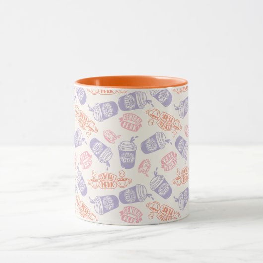 FRIENDS™ | Pastel Central Perk Pattern Mok (Midden)