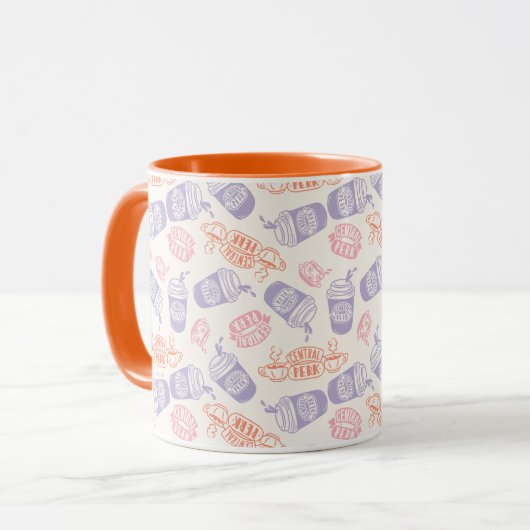 FRIENDS™ | Pastel Central Perk Pattern Mok (Voorkant links)