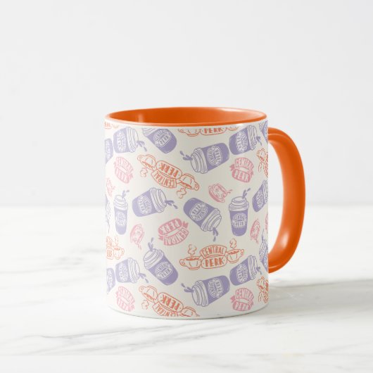 FRIENDS™ | Pastel Central Perk Pattern Mok (Voorkant rechts)
