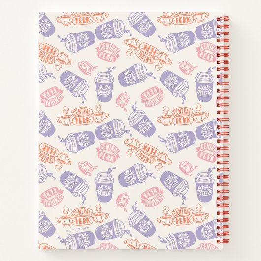 FRIENDS™ | Pastel Central Perk Pattern Notitieboek (Achterkant)