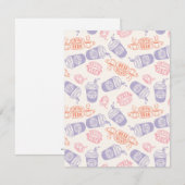 FRIENDS™ | Pastel Central Perk Pattern Notitiekaartje (Voorkant / Achterkant)