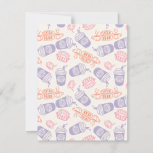 FRIENDS™ Pastel Central Perk Pattern Notitiekaartje