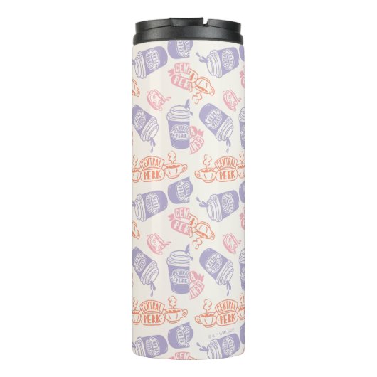 FRIENDS™ | Pastel Central Perk Pattern Thermosbeker (Achterkant)