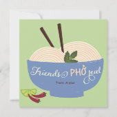Friends Pho Real Noodle Valentine Feestdagenkaart (Voorkant)