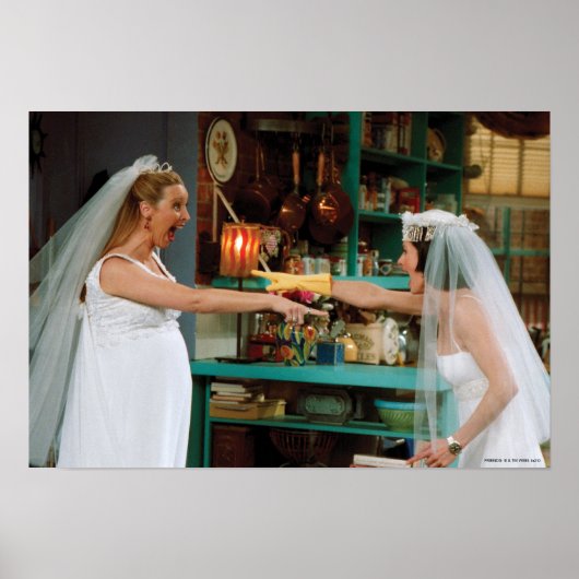 FRIENDS™ | Phoebe en Monica in Weddenschappen Poster (Voorkant)
