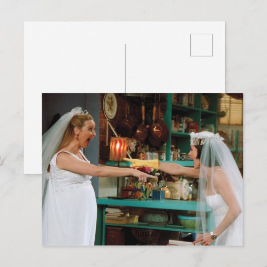 FRIENDS™ | Phoebe en Monica in Weddenschappen Uitnodiging Briefkaart (Voorkant / Achterkant)