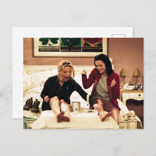 FRIENDS™ | Phoebe en Monica Waxing Legs Uitnodiging Briefkaart (Voorkant / Achterkant)