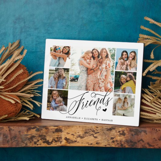 Friends Photo Collage Typography Keepomwille Fotoplaat (Zijkant)