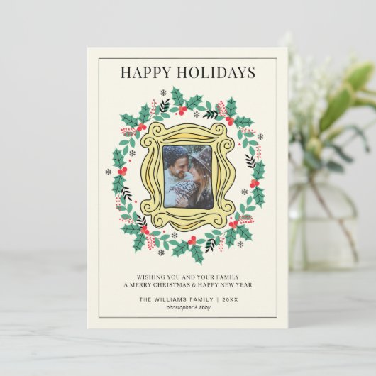 FRIENDS™ Photo Holiday Kerstmis Kaart (Staand voorkant)