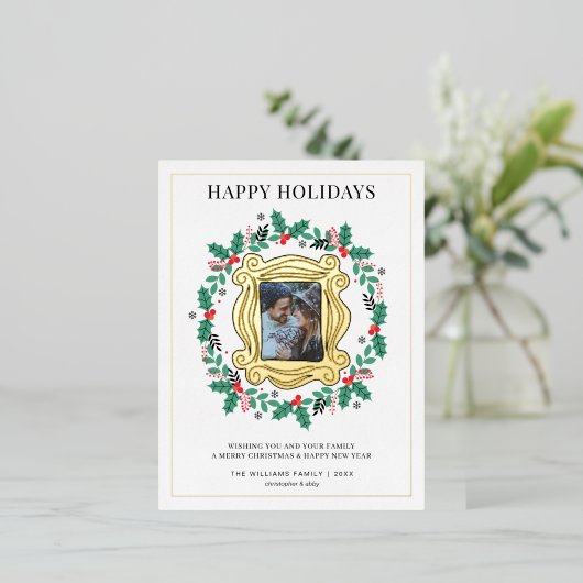 FRIENDS™ Photo Holiday Kerstmis Kaart (Staand Voorkant)