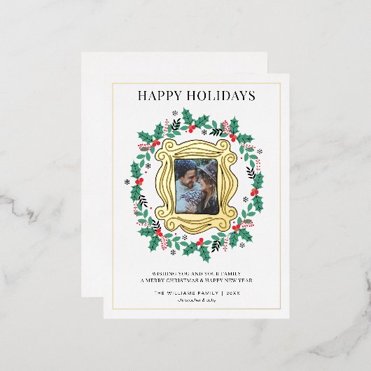 FRIENDS™ Photo Holiday Kerstmis Kaart (Voorkant / Achterkant)