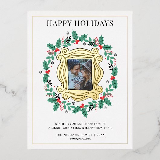 FRIENDS™ Photo Holiday Kerstmis Kaart (Voorkant)