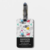 FRIENDS™ | Pictogrampatroon Bagagelabel (Achterkant verticaal)