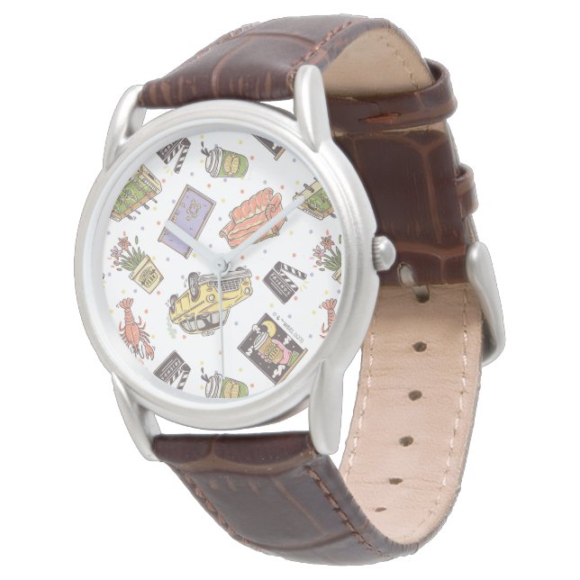 FRIENDS™ | Pictogrampatroon Polka Dot Horloge (Gekanteld)