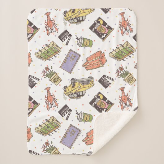 FRIENDS™ | Pictogrampatroon Polka Dot Sherpa Deken (Voorkant)