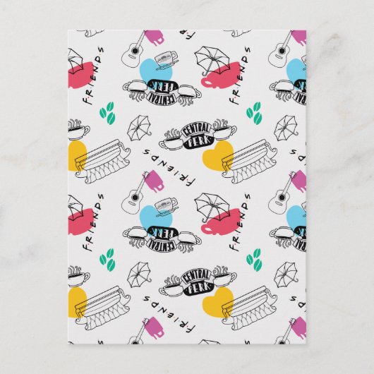 FRIENDS™ | Pictogrampatroon Uitnodiging Briefkaart (Voorkant)