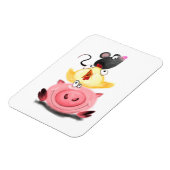 Friends Piggy Chick en Mouse Magnet Fun Magneet (Linkerzijde)
