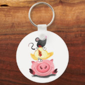 Friends Piggy Chick en Mouse Sleutelhanger (Voorkant)