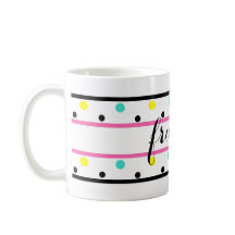 Friends Pink Blue Yellow Polka Dots