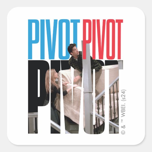 FRIENDS™ | PIVOT-quote Vierkante Sticker (Voorkant)