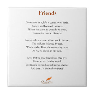 Friends Poem Tegeltje