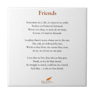 Friends Poem Tegeltje