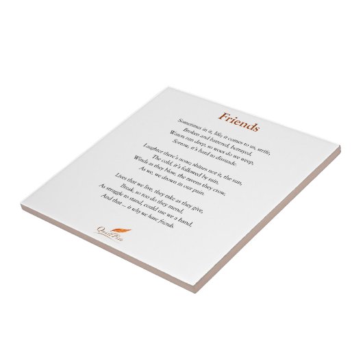 Friends Poem Tegeltje (Zijkant)