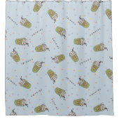 FRIENDS™ | Polka Dot Central Perk Pattern Douchegordijn (Voorkant)