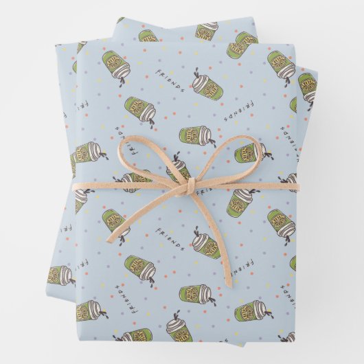 FRIENDS™ | Polka Dot Central Perk Pattern Inpakpapier Vel (In situ)