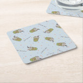 FRIENDS™ | Polka Dot Central Perk Pattern Kartonnen Onderzetters (Schuin)