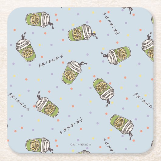FRIENDS™ | Polka Dot Central Perk Pattern Kartonnen Onderzetters (Voorkant)