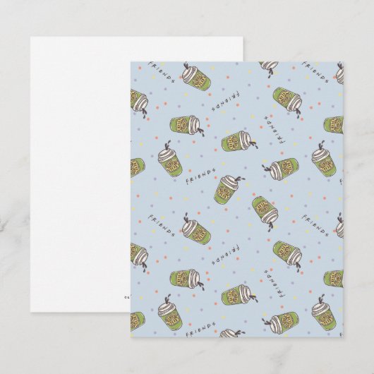 FRIENDS™ | Polka Dot Central Perk Pattern Notitiekaartje (Voorkant / Achterkant)