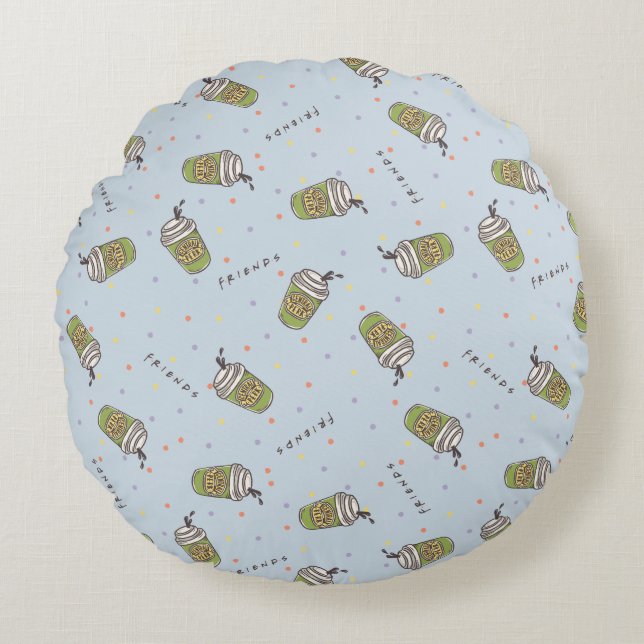 FRIENDS™ | Polka Dot Central Perk Pattern Rond Kussen (Voorkant)