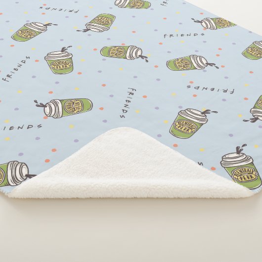 FRIENDS™ | Polka Dot Central Perk Pattern Sherpa Deken (3/4)