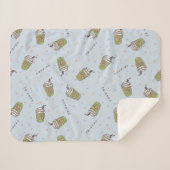 FRIENDS™ | Polka Dot Central Perk Pattern Sherpa Deken (Voorkant (horizontaal))