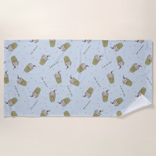 FRIENDS™ | Polka Dot Central Perk Pattern Strandlaken (Voorkant)