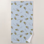 FRIENDS™ | Polka Dot Central Perk Pattern Strandlaken (Voorkant)