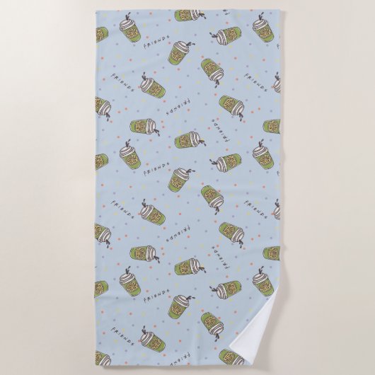 FRIENDS™ | Polka Dot Central Perk Pattern Strandlaken (Voorkant)