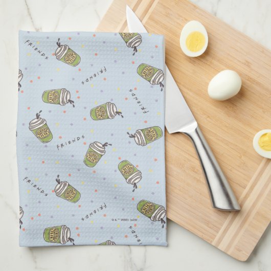 FRIENDS™ | Polka Dot Central Perk Pattern Theedoek (Quarter Fold)