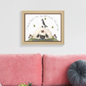 Friends Primitive Country Sheep & Crow Canvas Afdruk (Insitu (Woonkamer))
