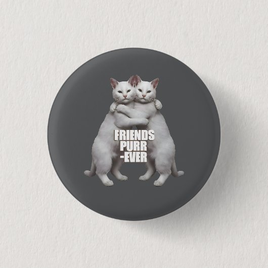 Friends Purr-Ever Ronde Button 3,2 Cm (Voorkant)