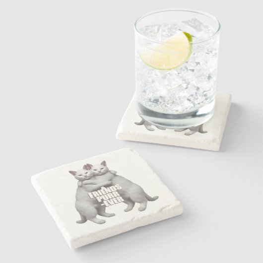 Friends Purr-Ever Stenen Onderzetter (Zijkant)