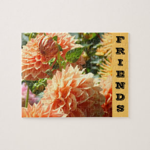 FRIENDS puzzels Oranje Dahlia Flowers Floral