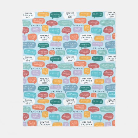 FRIENDS™ Quote Patroon Fleece Deken (Voorkant)