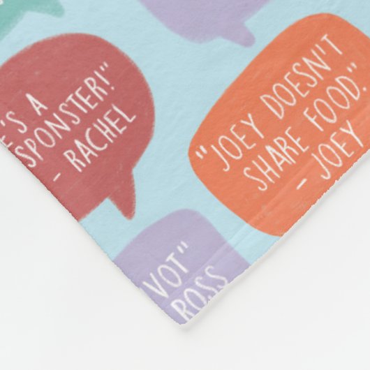 FRIENDS™ Quote Patroon Fleece Deken (Hoek)