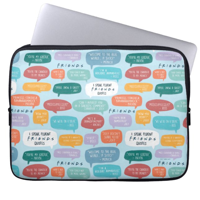 FRIENDS™ Quote Patroon Laptop Sleeve (Voorkant)