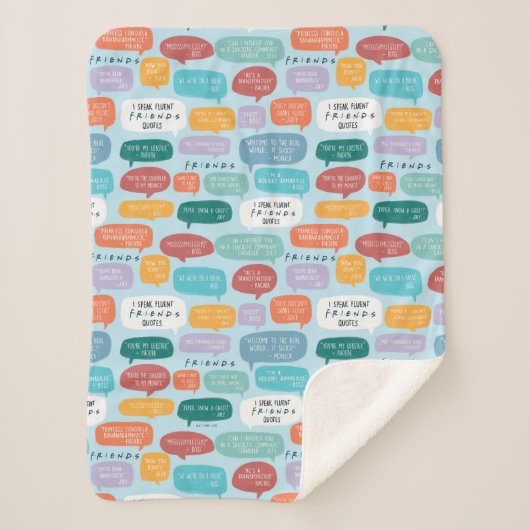 FRIENDS™ Quote Patroon Sherpa Deken (Voorkant)
