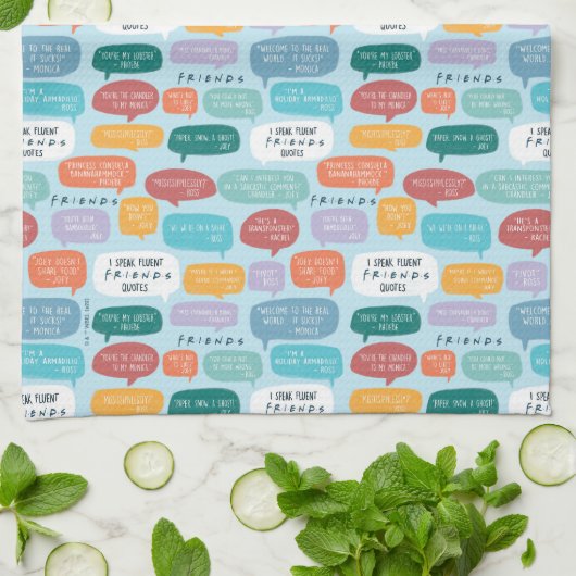 FRIENDS™ Quote Pattern Theedoek (Gevouwen)