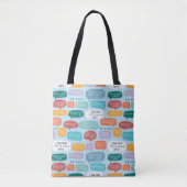 FRIENDS™ Quote Pattern Tote Bag (Voorkant)